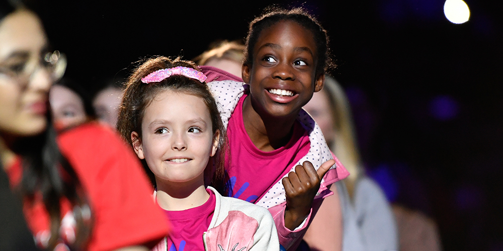 Two young students at WE Day