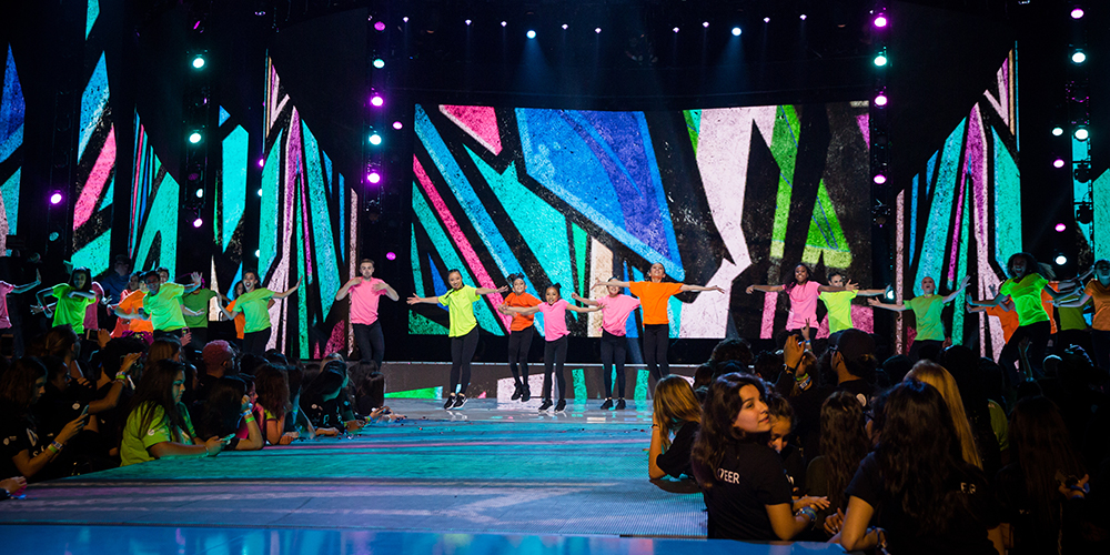 Crayon Kids on stage at WE Day