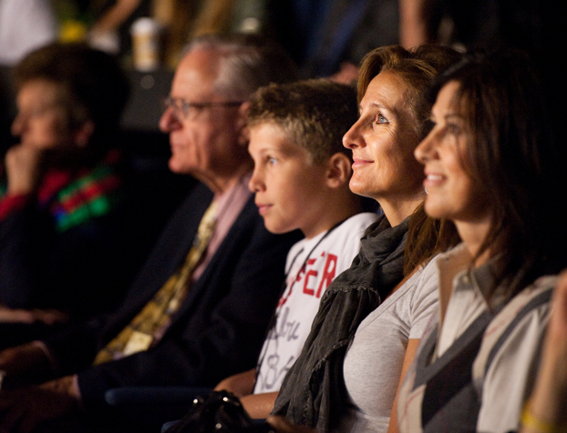 A family watching a WE Day Family event A family watching a WE Day Family event